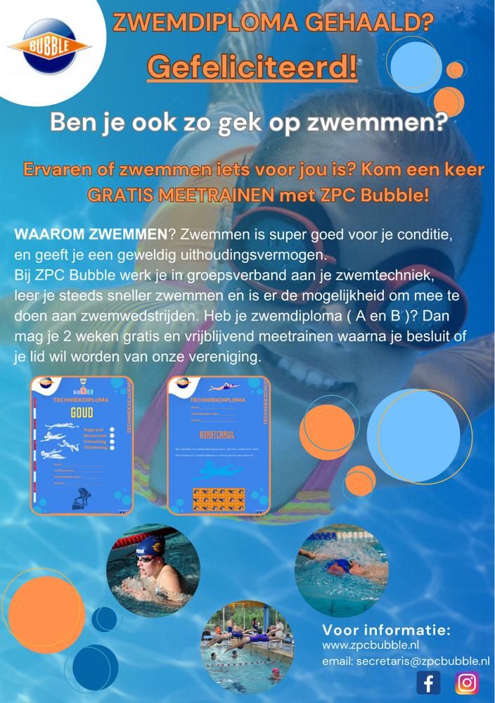 Zwemdiploma gehaald